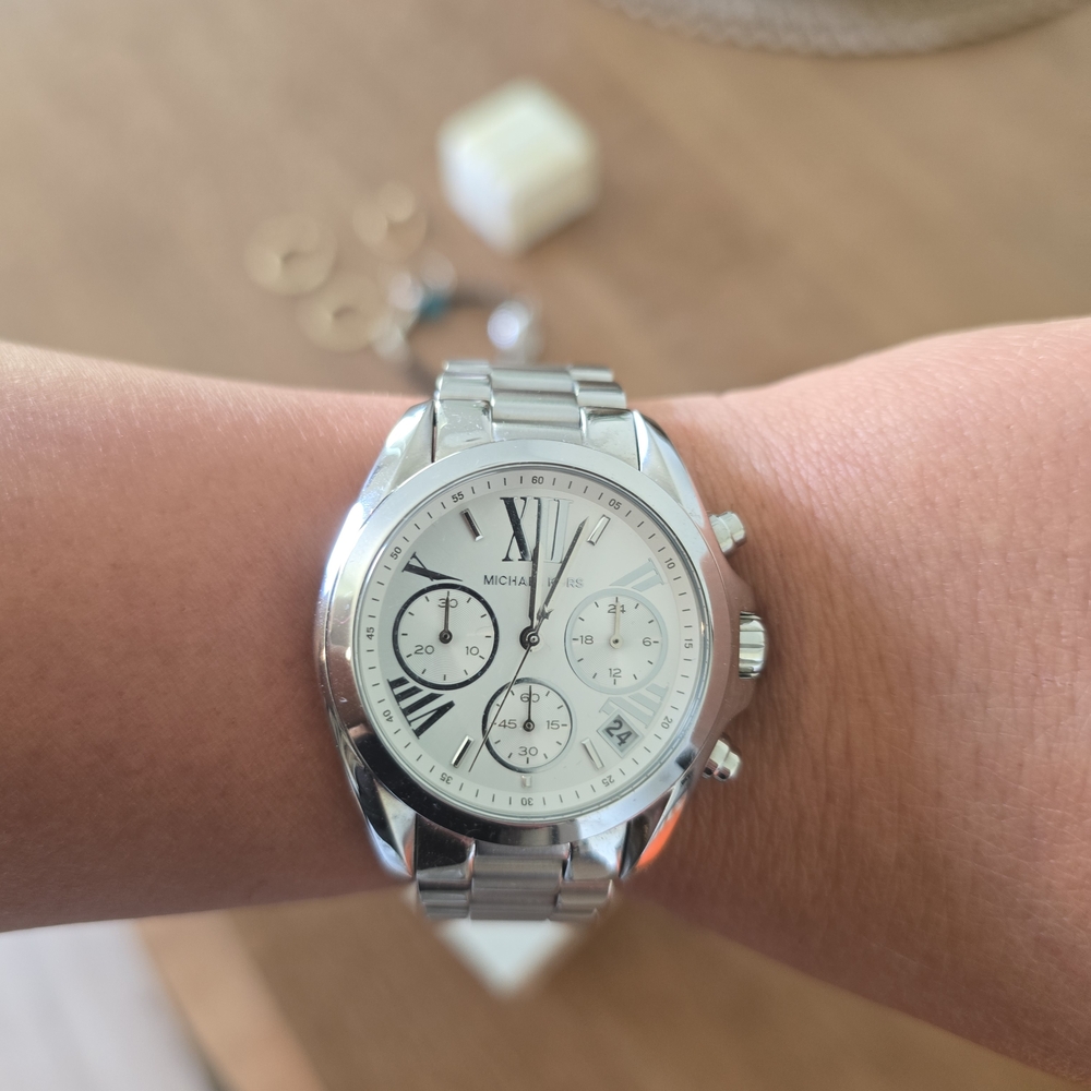 Michael Kors Silver Tone Chronograph Watch - Silver - Picture 2 of 2